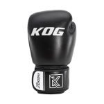Voorkant bokshandschoen links echt leer van Knockoutgear Zwart