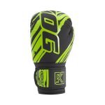 Voorkant bokshandschoen links van Knockoutgear Zwart-Groen