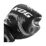Voorkant ingezoomd bokshandschoenen echt leer van Knockoutgear Zwart dragon