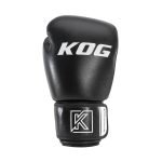 Voorkant bokshandschoenen rechts echt leer van Knockoutgear Zwart