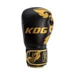Voorkant bokshandschoen links van Knockoutgear Zwart-Goud