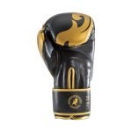 Achterkant bokshandschoen van Knockoutgear Zwart-Goud