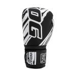 Voorkant bokshandschoen links van Knockoutgear Zwart-Wit