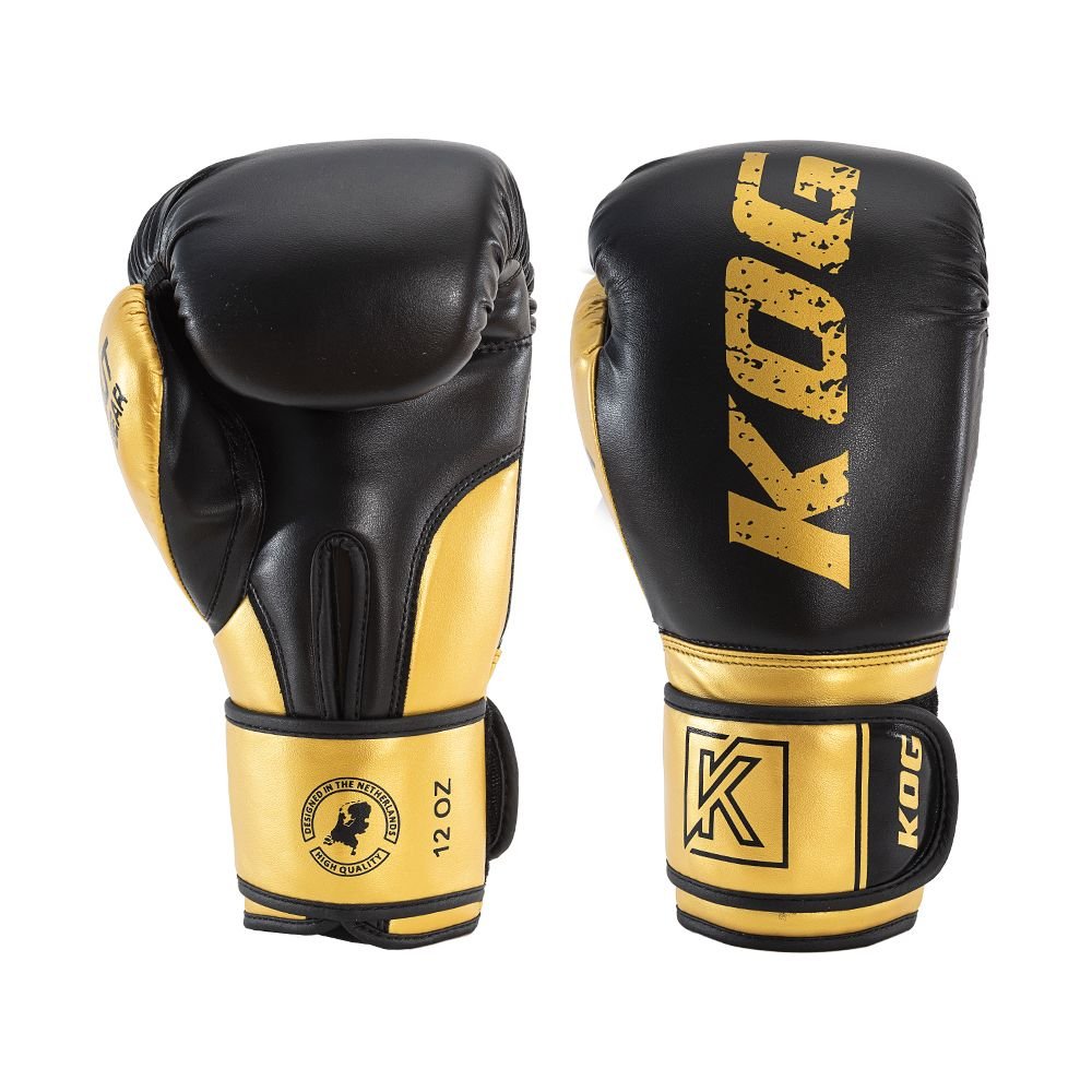 Knockoutgear bokshandschoenen Goud-Zwart Bokshandschoenen van Knockoutgear Goud-Zwart