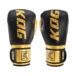 Voorkant bokshandschoenen van Knockoutgear Goud-Zwart