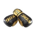 Achterkant liggend bokshandschoenen van Knockoutgear Goud-Zwart