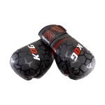 Liggende bokshandschoenen van Knockoutgear Zwart-Rood-Wit