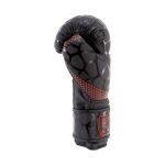 Zijkant bokshandschoenen van Knockoutgear Zwart-Rood-Wit